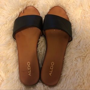 Aldo leather slide sandals